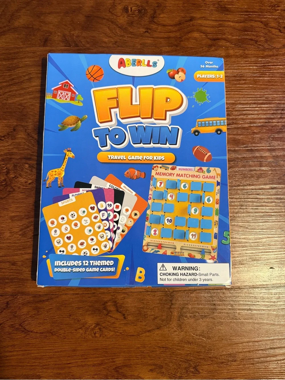 Flip To Win Travel Game for Kids - Blue